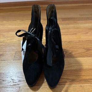 YSL SUEDE Elegant Black Women's Shoes